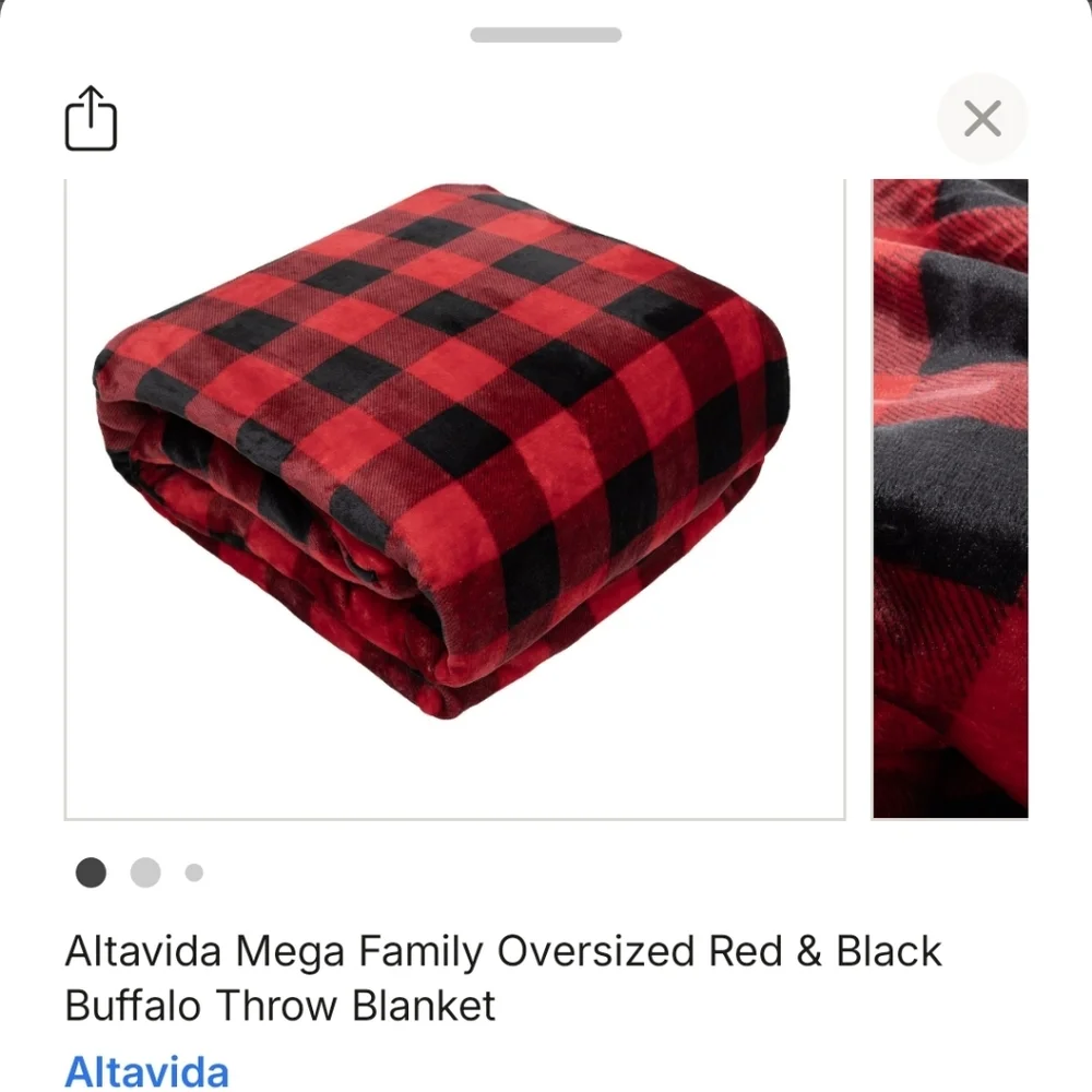 The BIG One Family Sized Plush Oversized Red and Black Plaid Throw Blanket